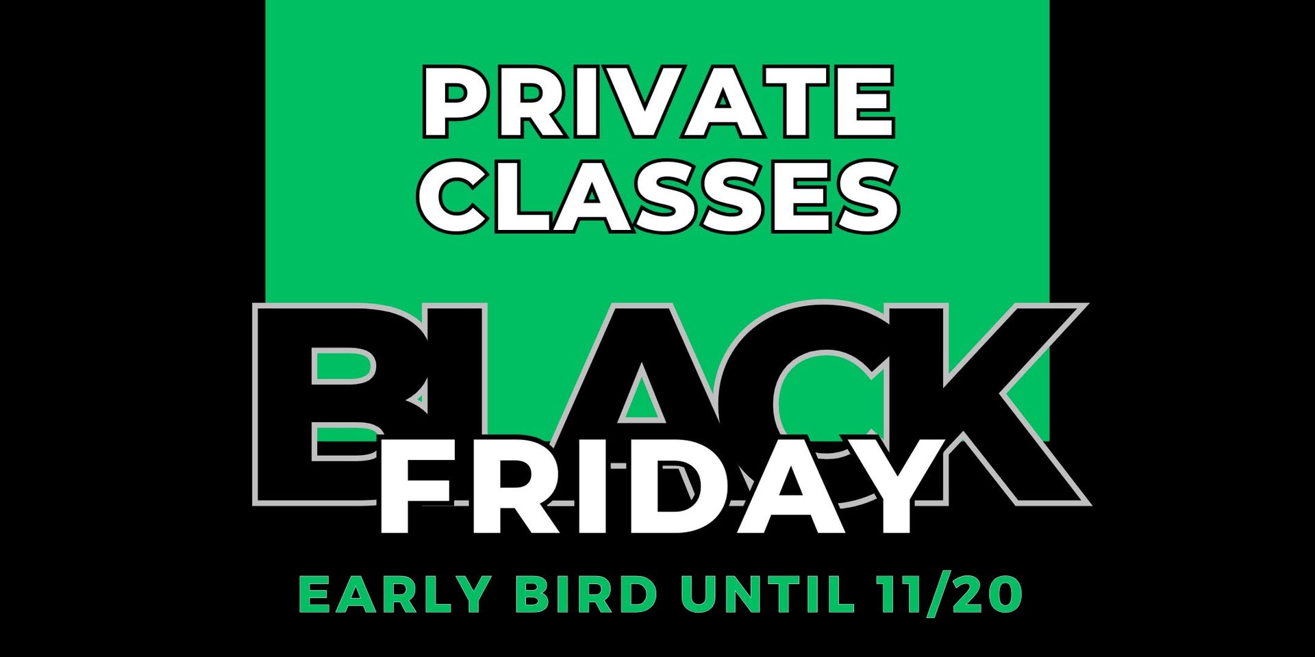 Black Friday: Private classes package specials