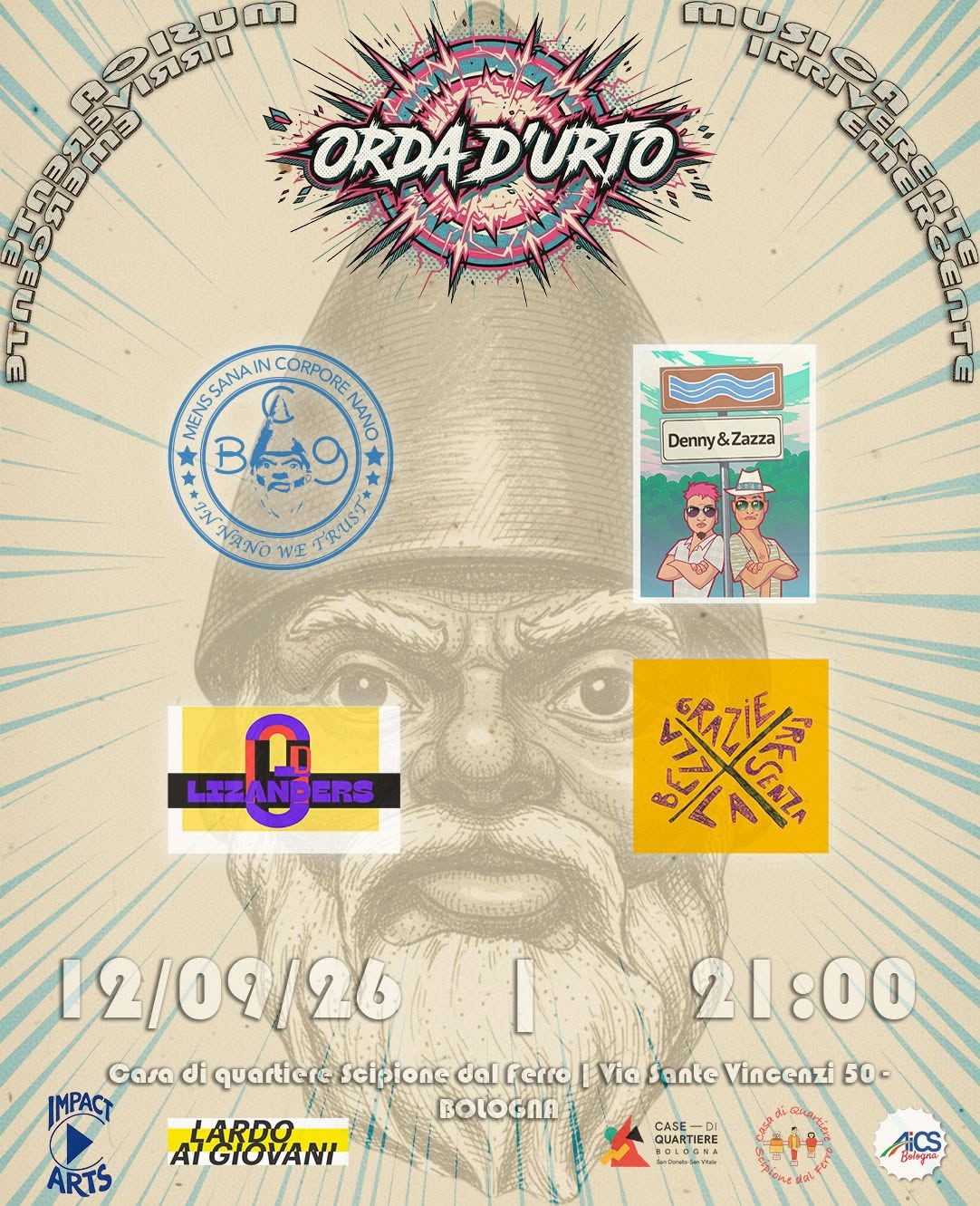 Orda D'urto Lardo ai Giovani Live @ Casa di Quartiere Scipione Dal Ferro