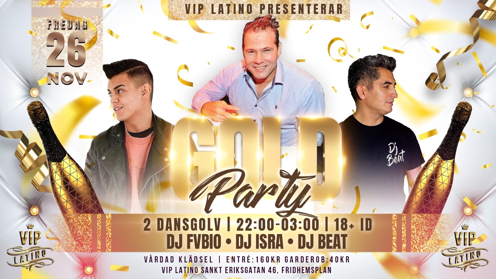 VIP Latino Gold Party 26 Nov 2 Dansgolv