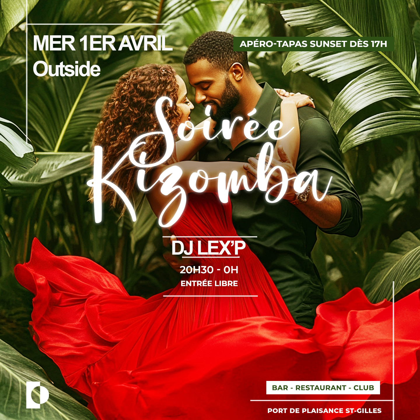 ⭐️KIZOMBA à L'OUTSIDE⭐️ MERCREDI 15 Avril de 20H30 à 00H 💥Entrée Libre💥 DJ KA-F