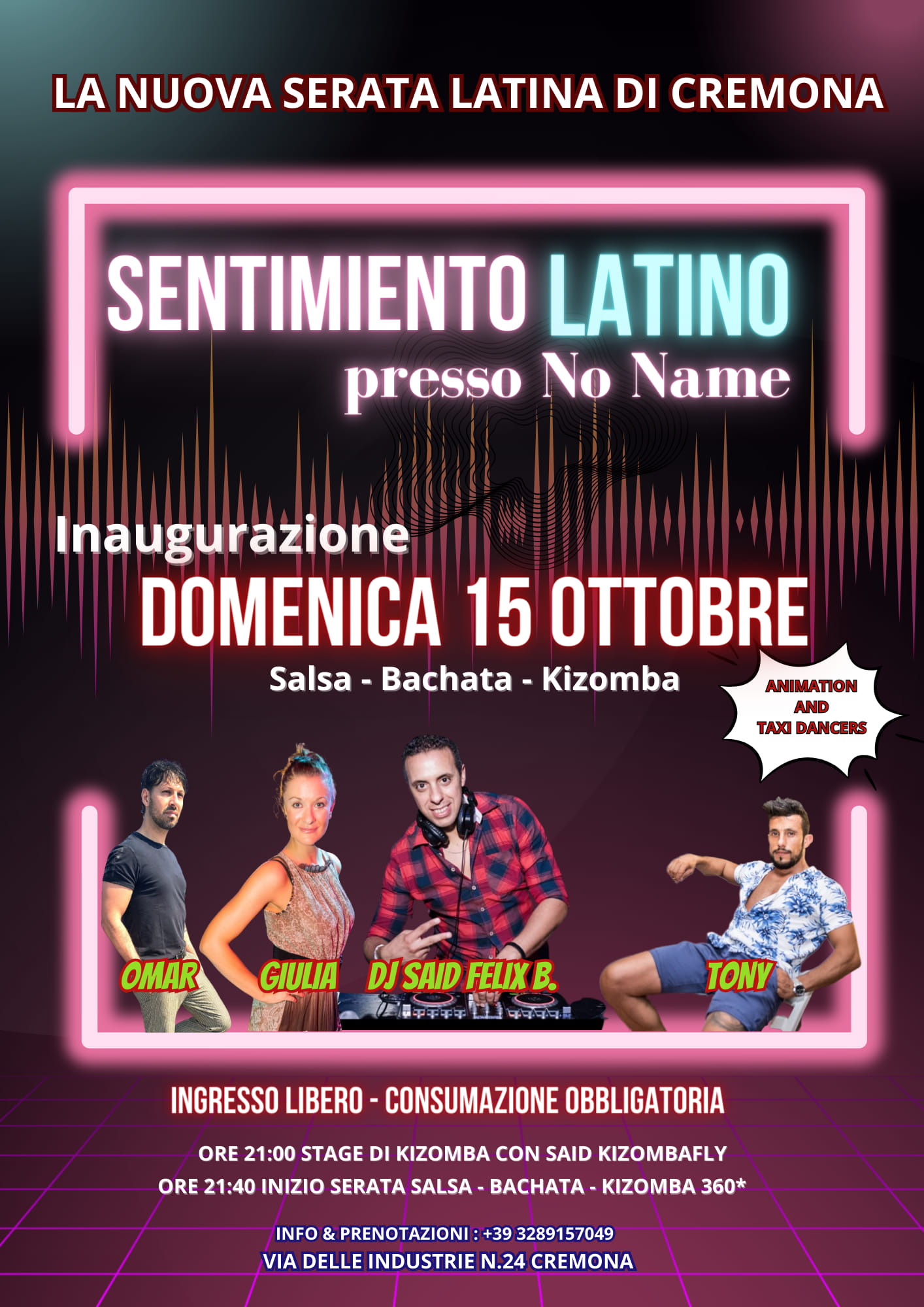 SENTIMENTO LATINO - La Nuova Serata Latina Di Cremona