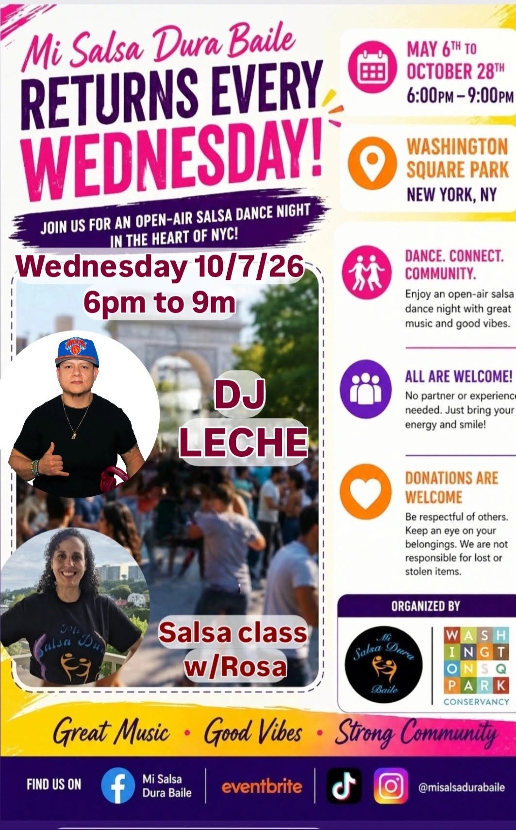 Mi Salsa Dura Baile in the park!