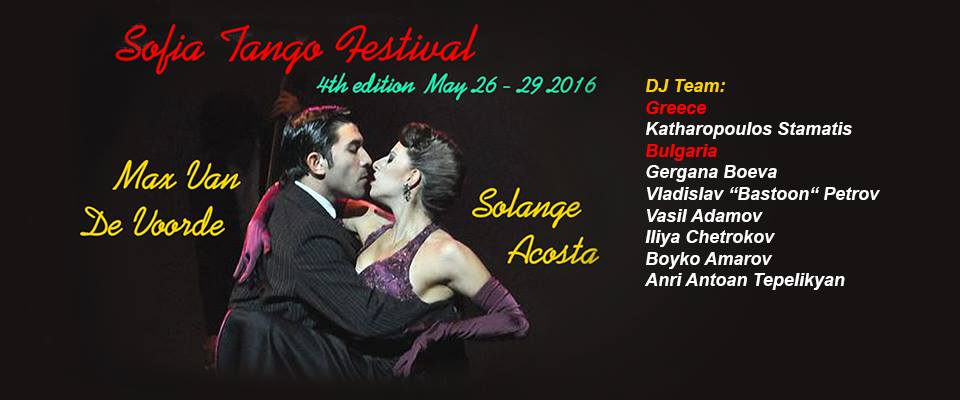 Sofia Tango Festival 4th edition 26 - 29 May 2016