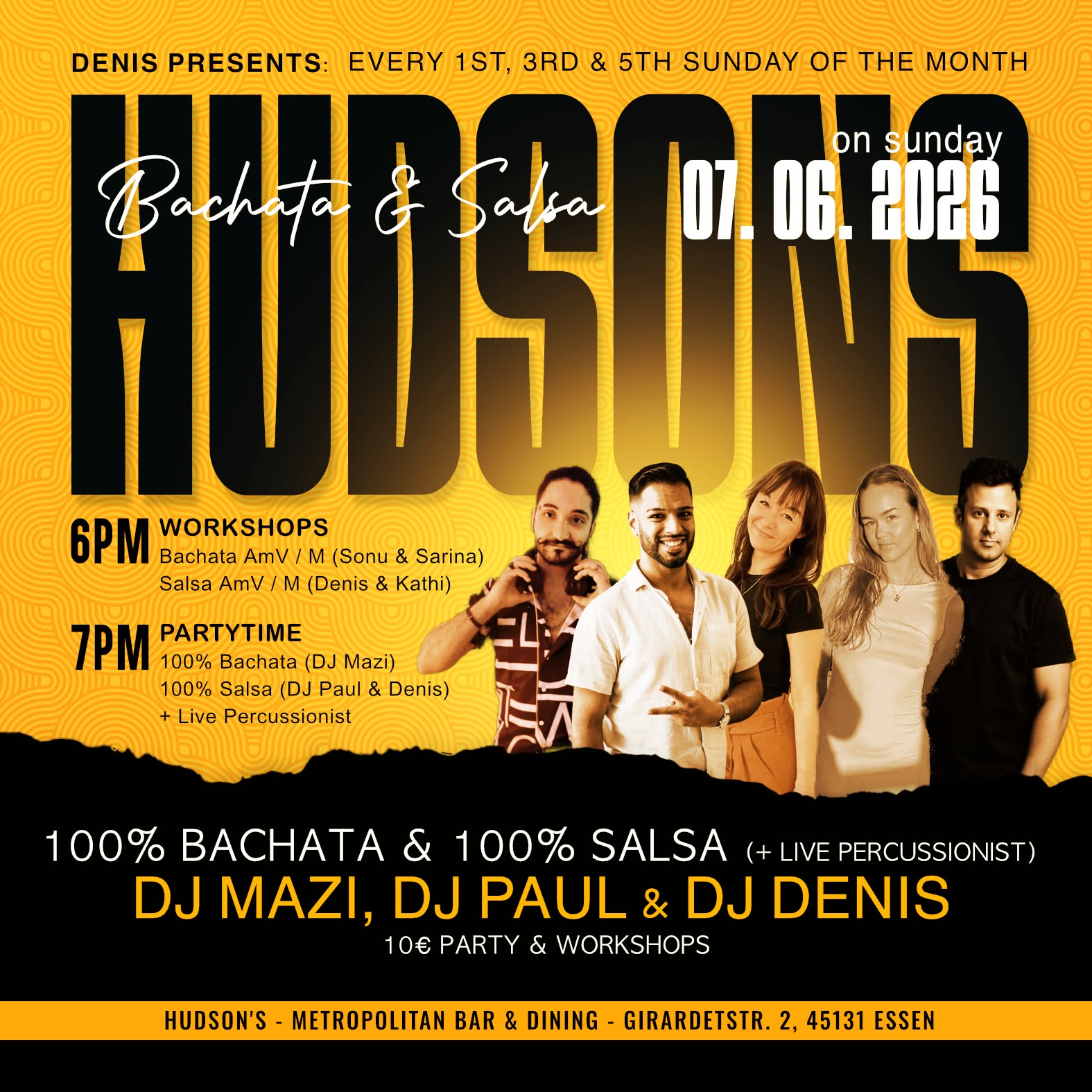 07.06. Hudsons Bachata & Salsa Party in Essen