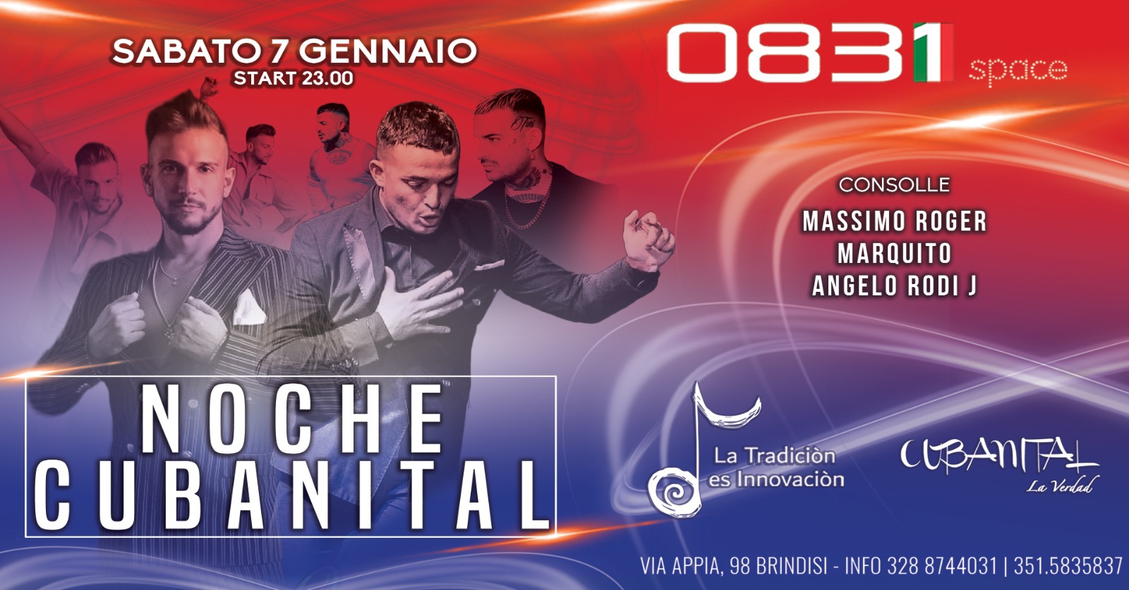 Sab.7.Dic. - "NOCHE CUBANITAL" Show & Animazione Con Germano Carbotti & Andrea Campagna - 0831 SPACE