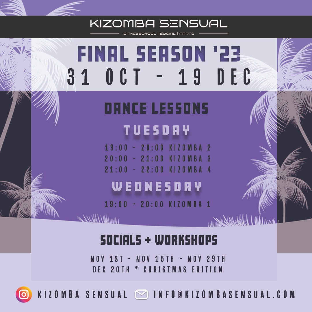 Kizomba Lessen 31 Okt - 20 Dec
