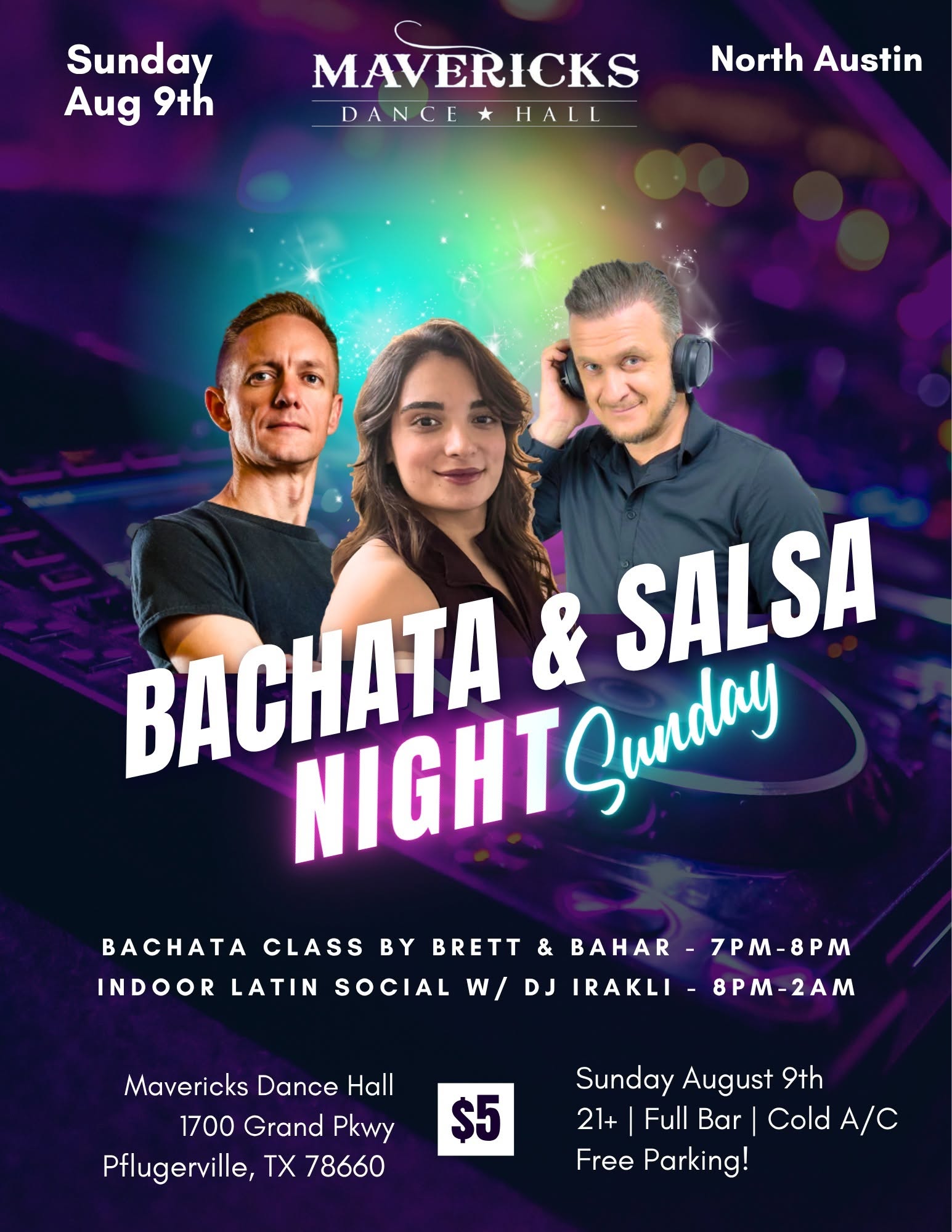 Bachata & Salsa Sunday at Mavericks Dance Hall