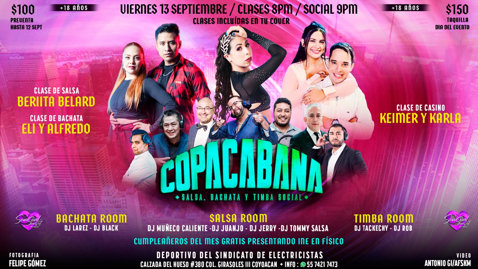 Copacabana salsa, bachata y timba social - septiembre •