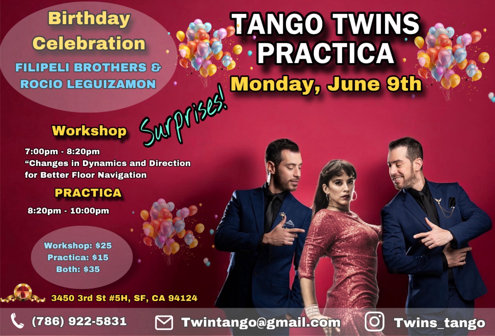 Tango Twins Practica Birthday Celebration!