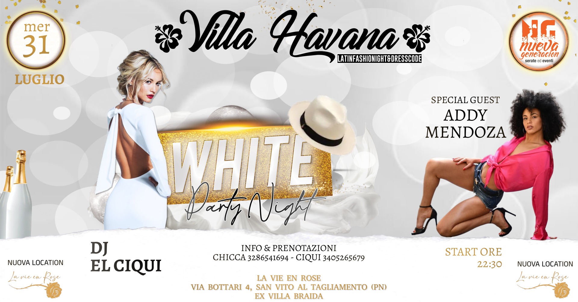 VillaHavana WHITE Party con Addy Mendoza