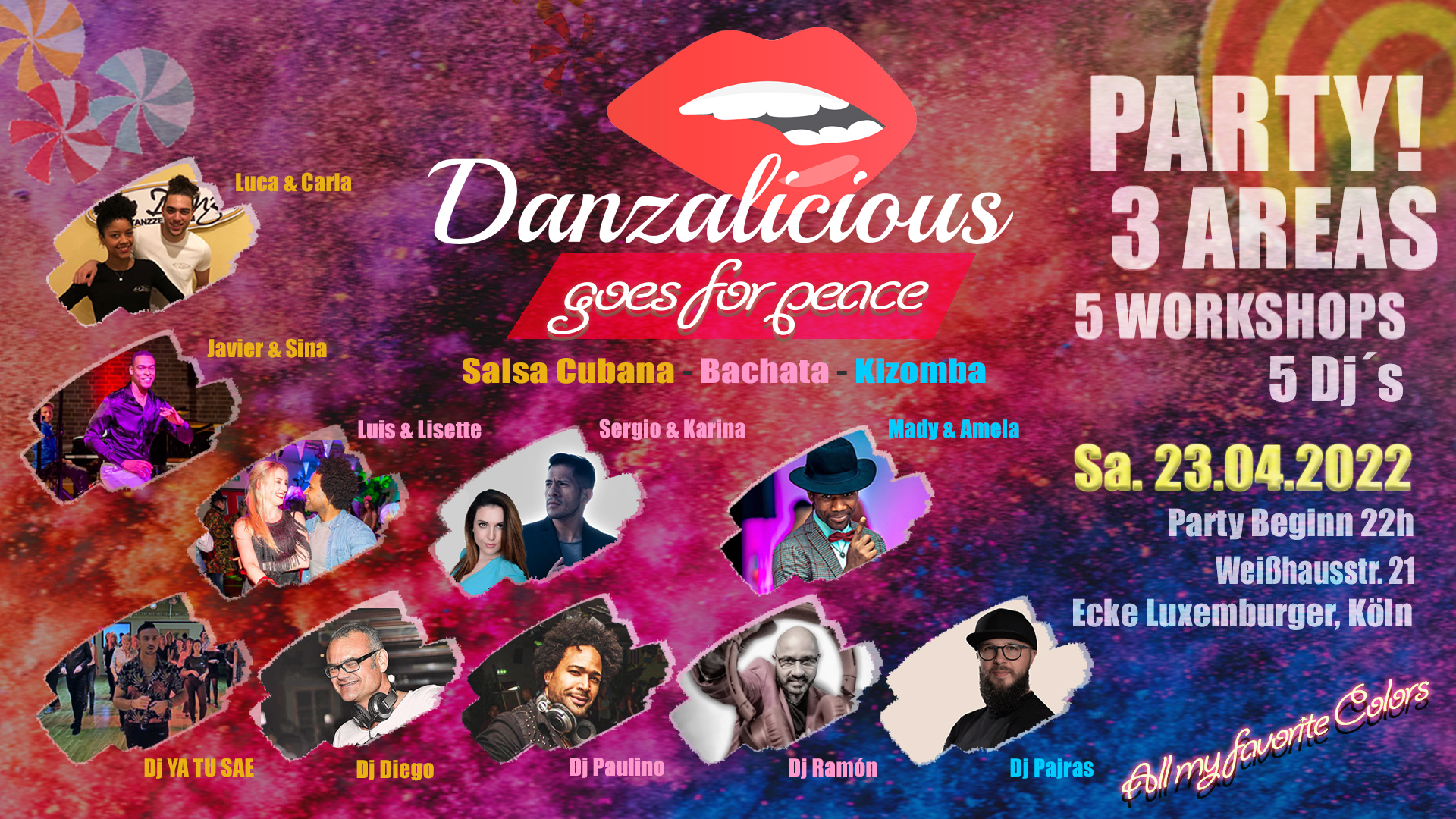 Danzalicious goes for peace Party #3 All My Favorite Colors
