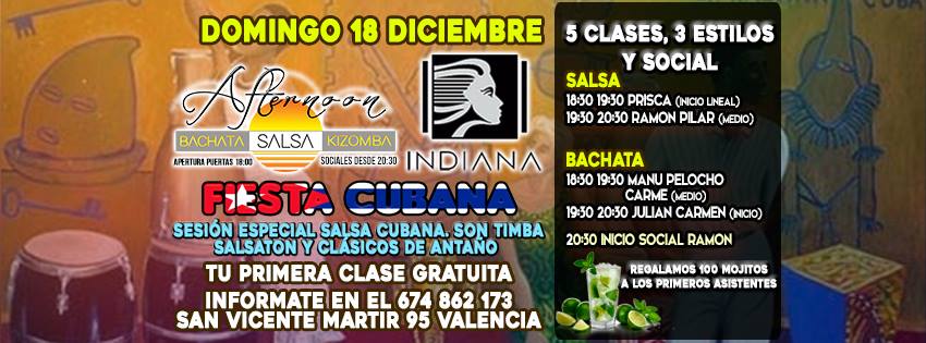 Afternoon Salsa especial Fiesta Cubana