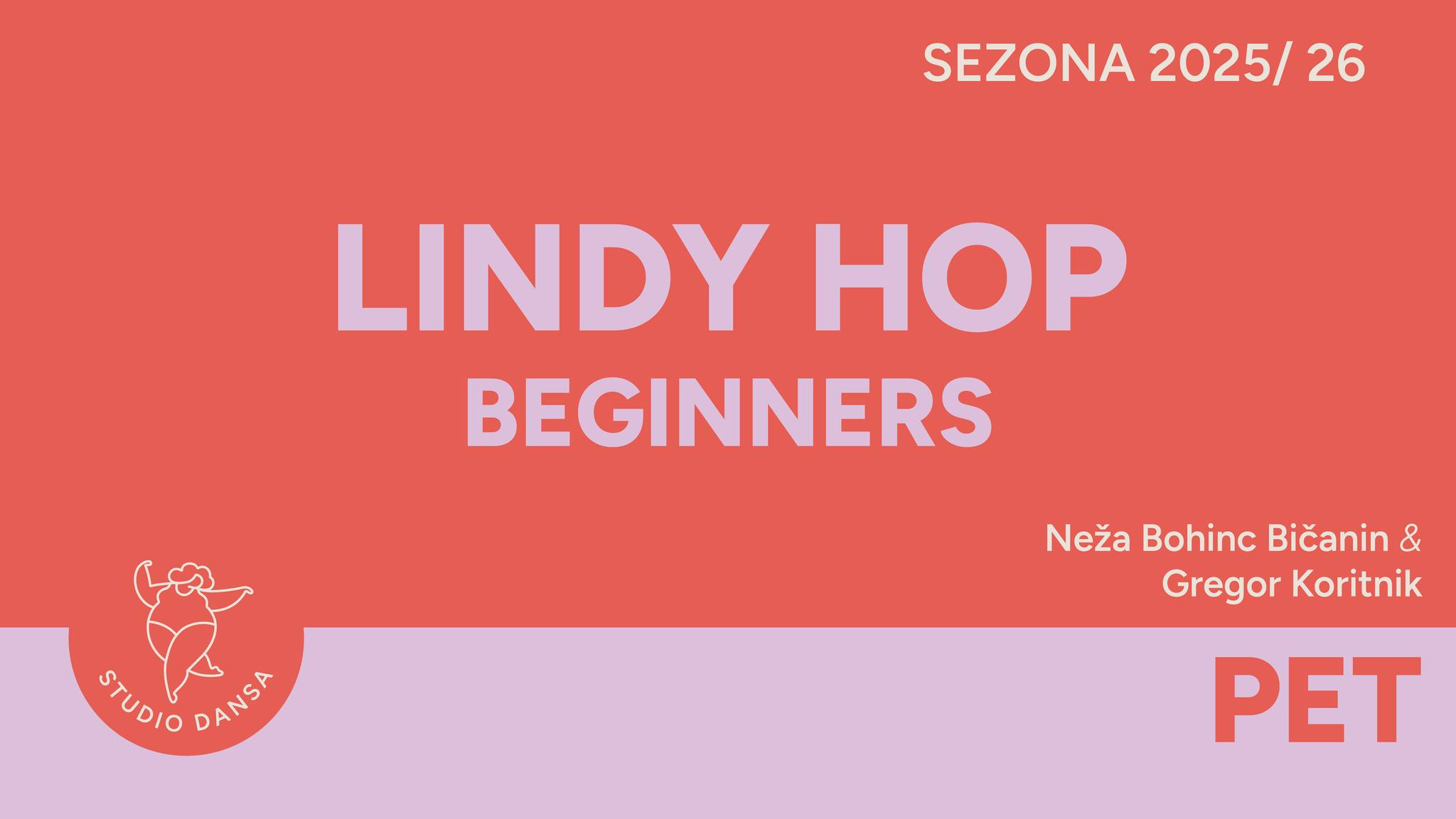 LINDY HOP BEGINNERS začetek 9.1.2026