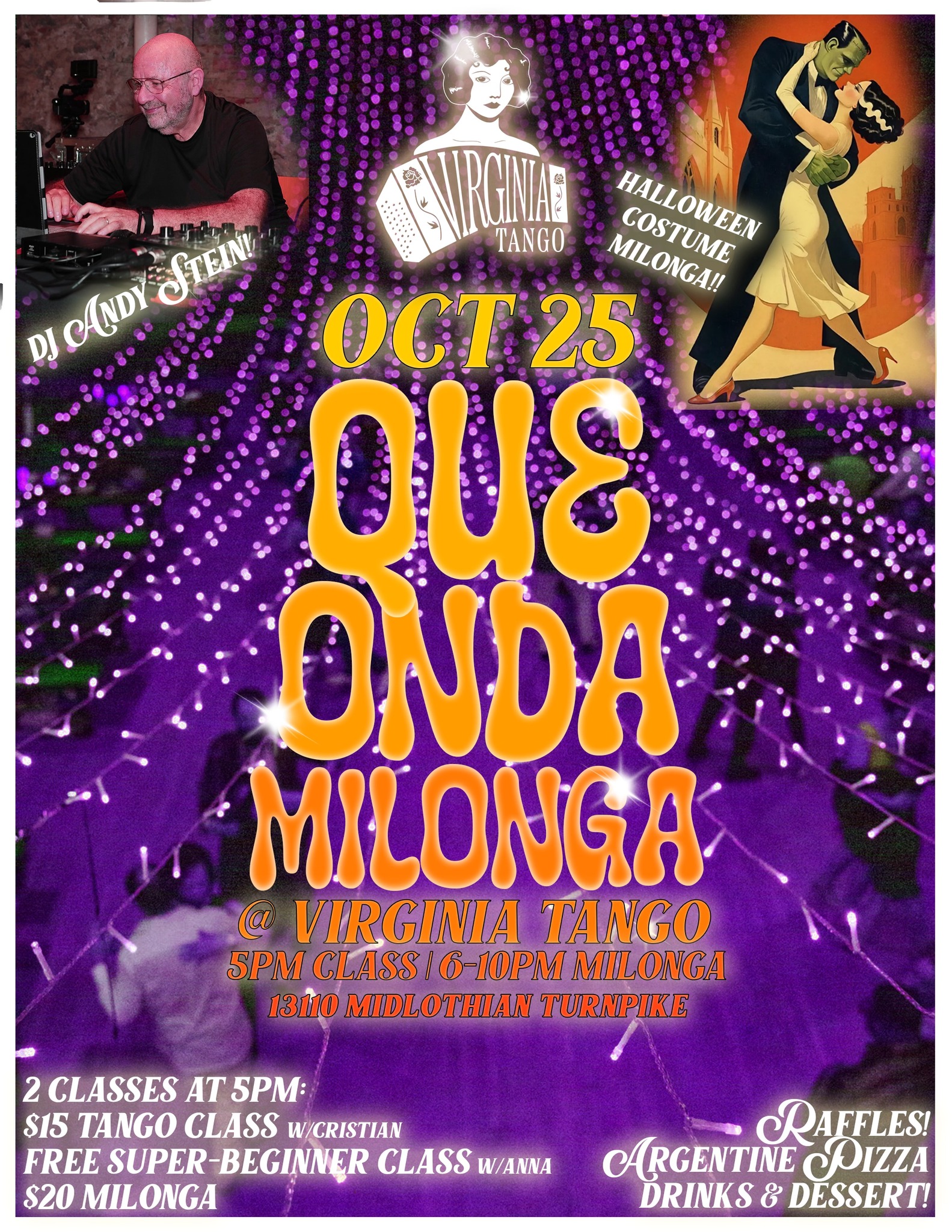 !Que Onda Milonga! October 25th at Virginia Tango with DJ Andy Stein!