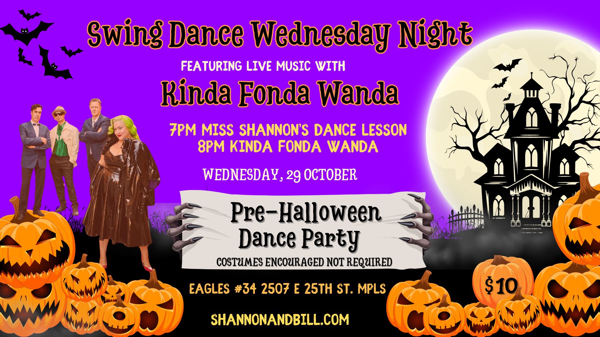 Kinda Fonda Wanda at Swing Dance Wednesday Pre-Halloween Dance 10 29