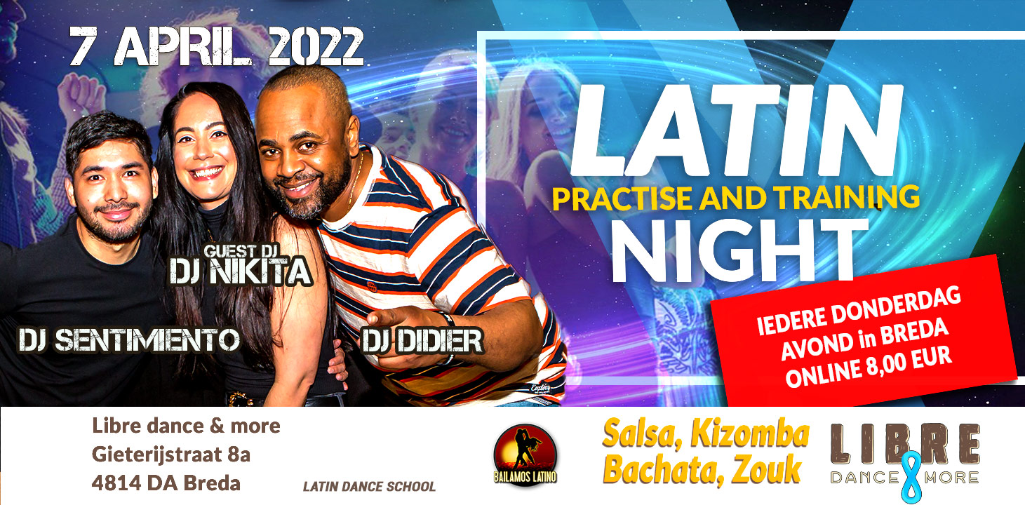 DON 7 APRIL 2022 Libre LATIN NIGHT ENTREE ONLINE 8 euro