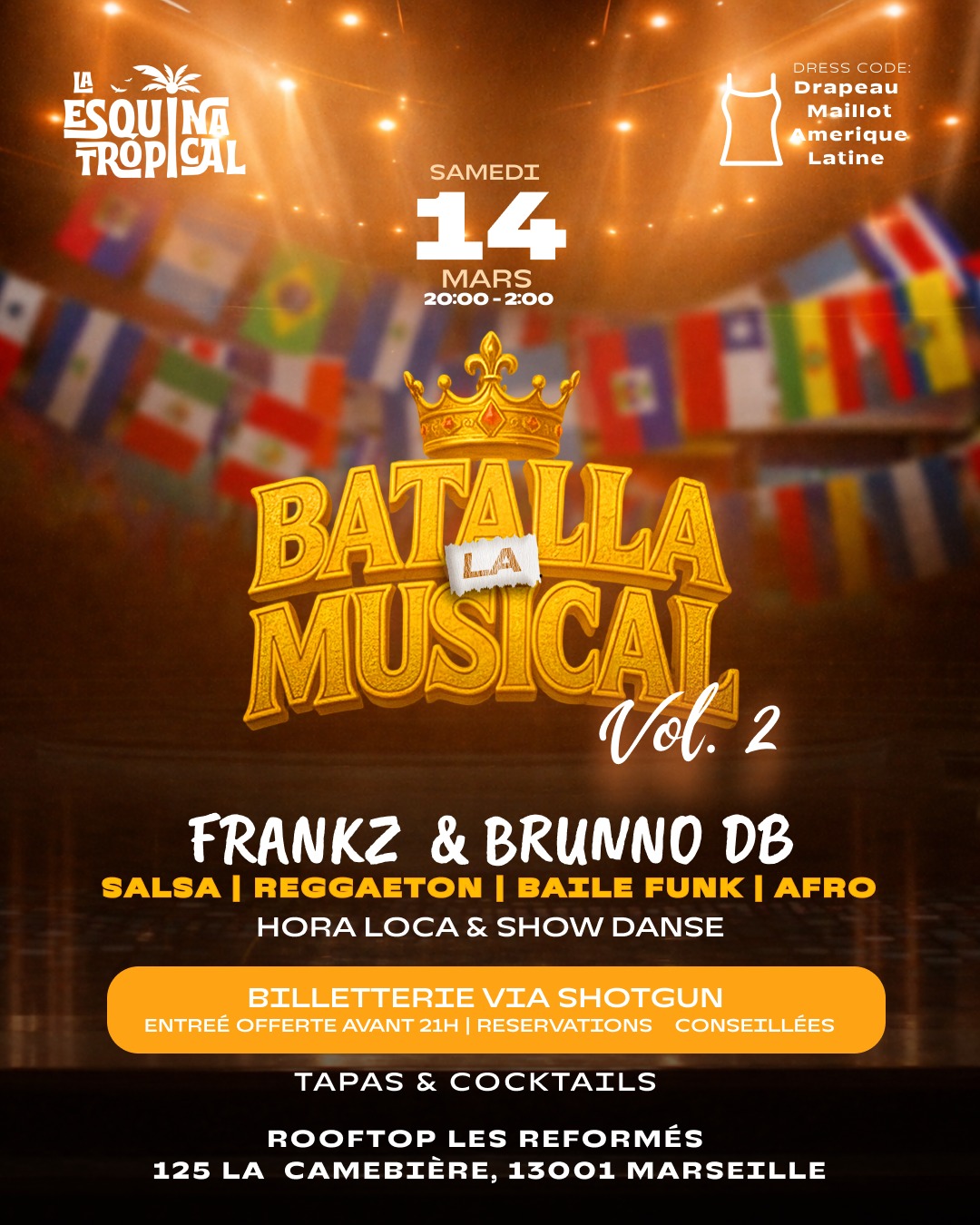 SOIRÉE LA BATALLA MUSICAL Vol°2 LA ESQUINA TROPICAL