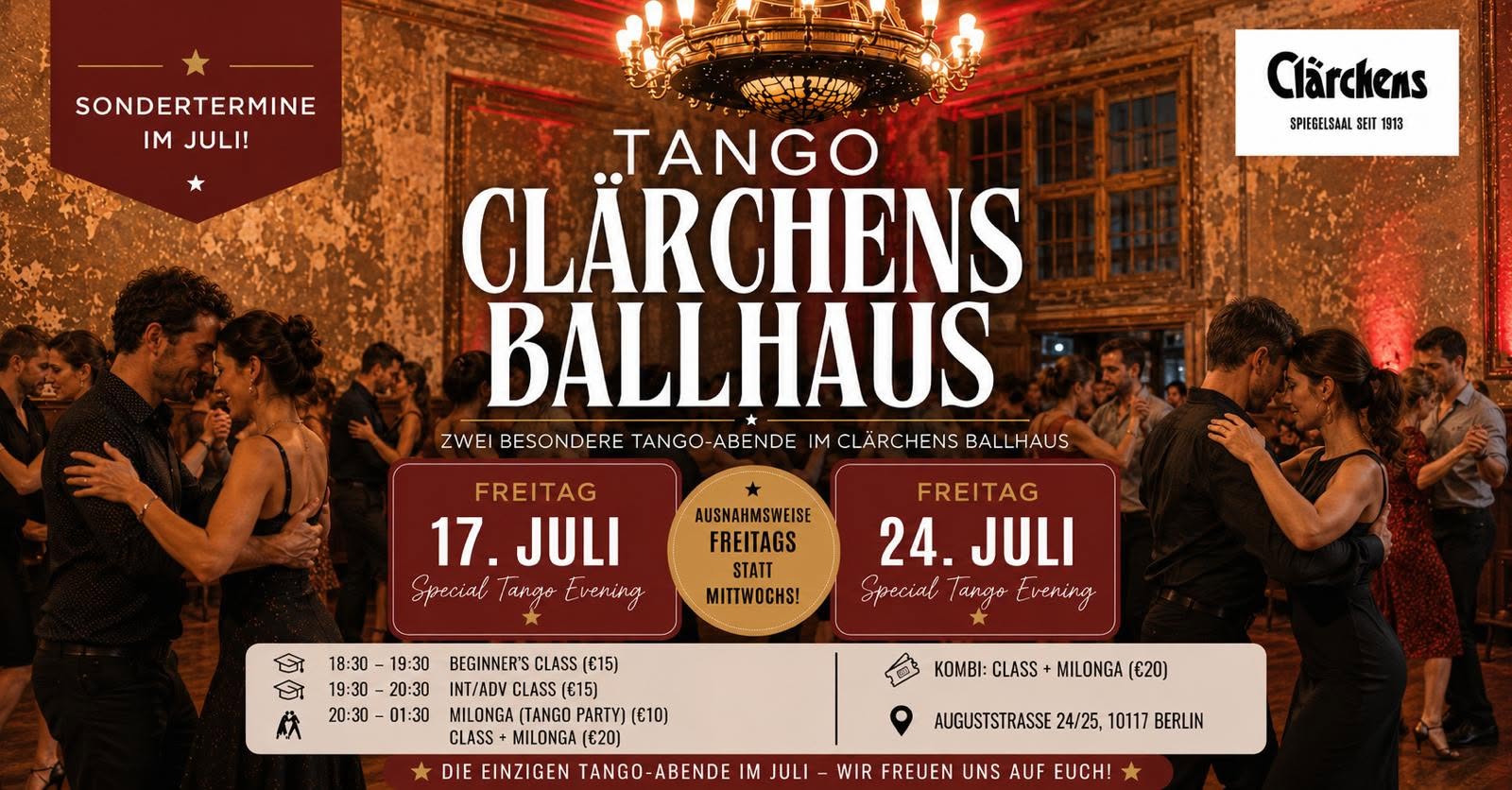 Tango im Clärchens Ballhaus - Special Milonga 24. Juli