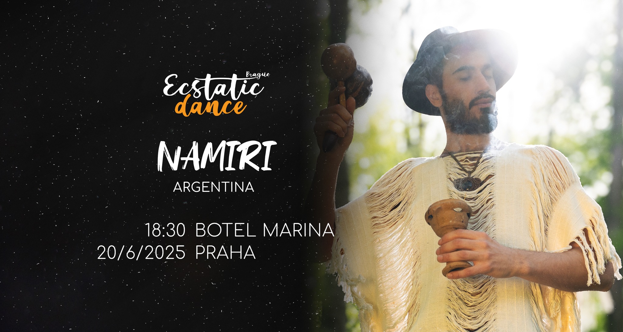 Venkovní Ecstatic dance Prague #154 Namiri (Argentina)