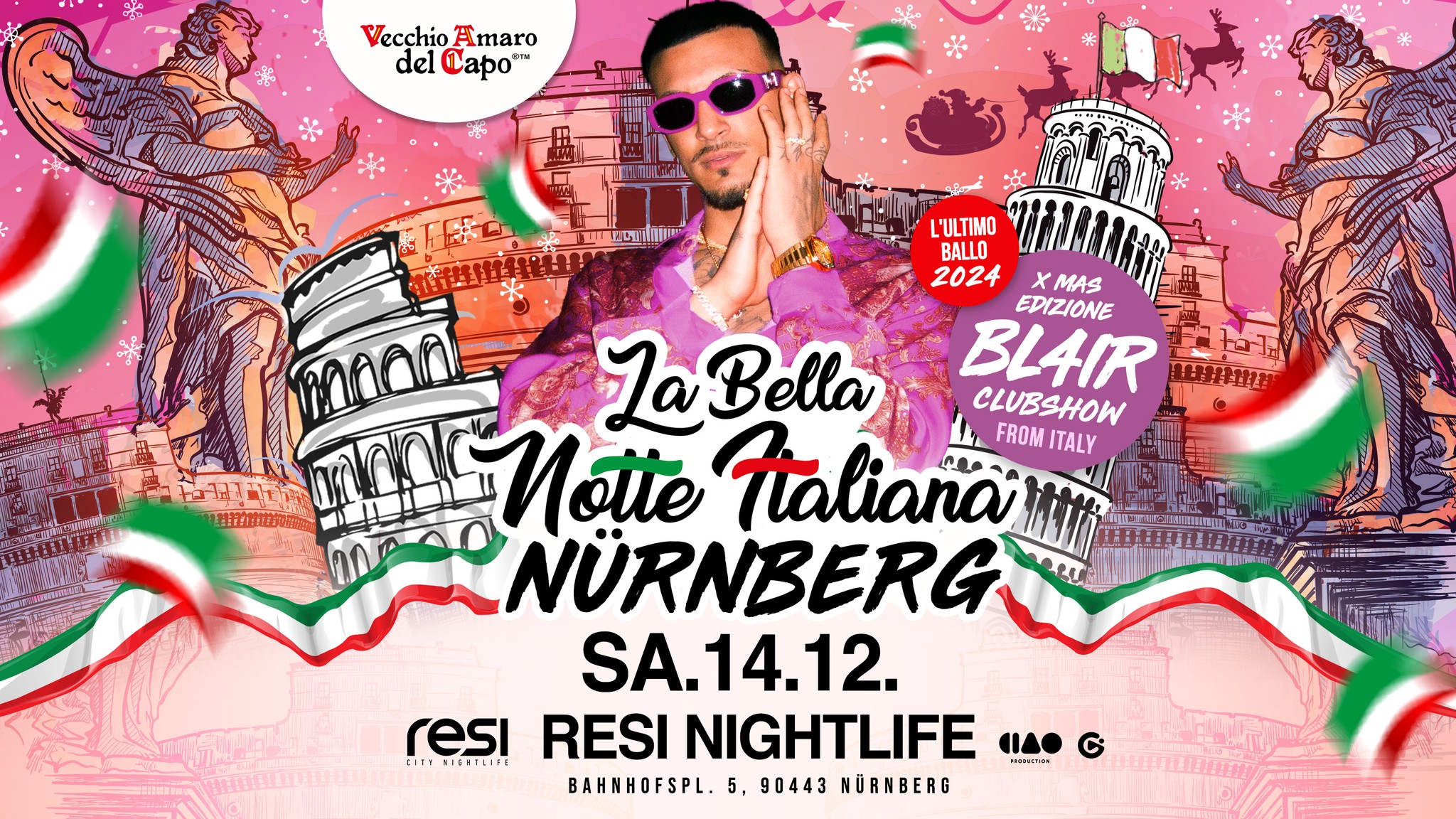 La Bella Notte Italiana • 14.12. • Nürnberg con BL4IR Club Show