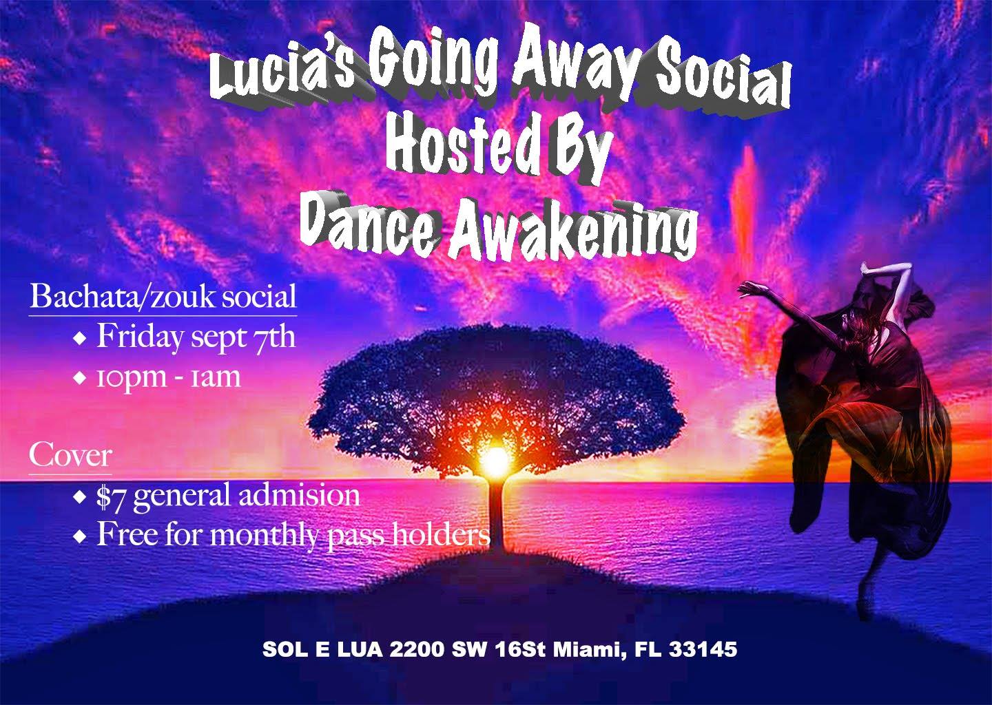 Lucia’s going away social hosted by Dance Awakening