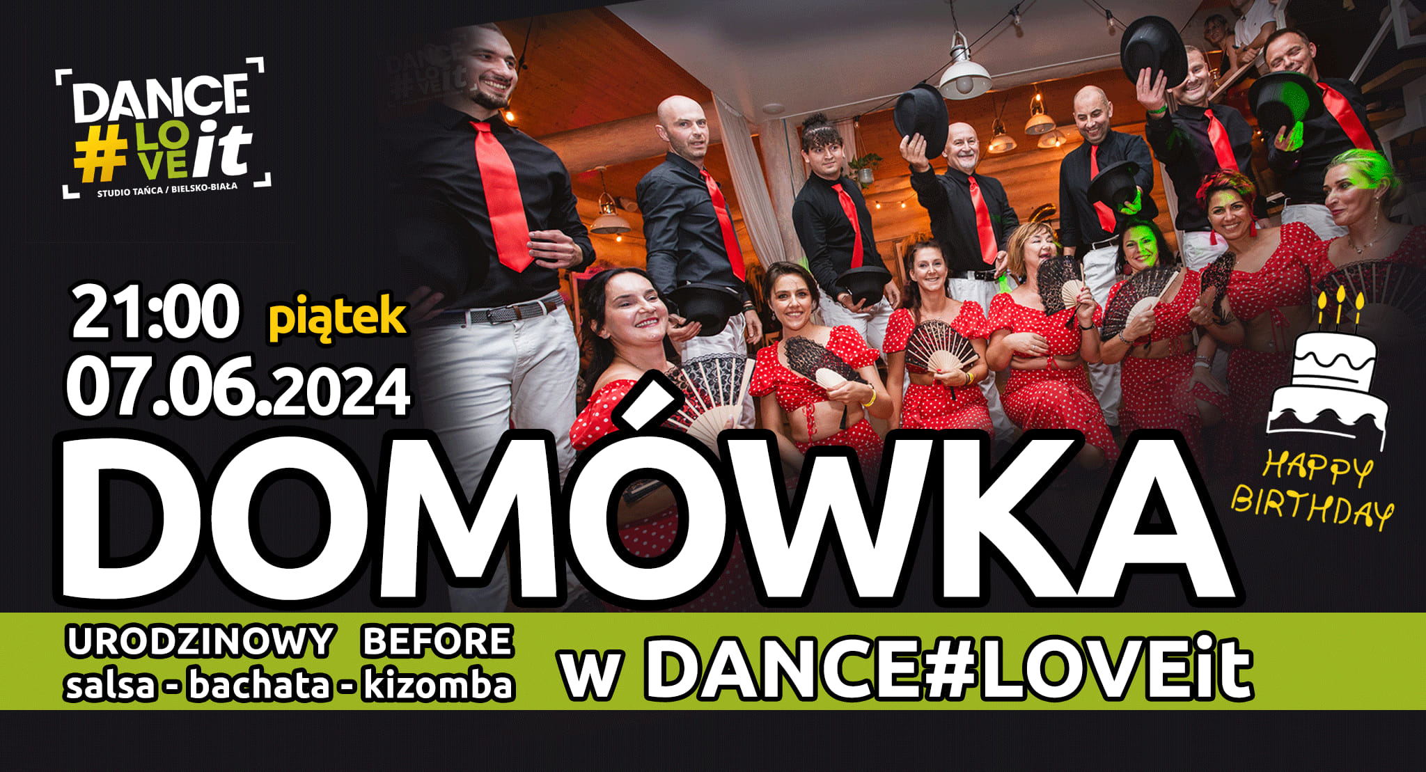 URODZINOWY BEFORE- czyli piątkowa Domówka w rytmach Salsy, Bachaty i Kizomby w DANCE#LOVEit