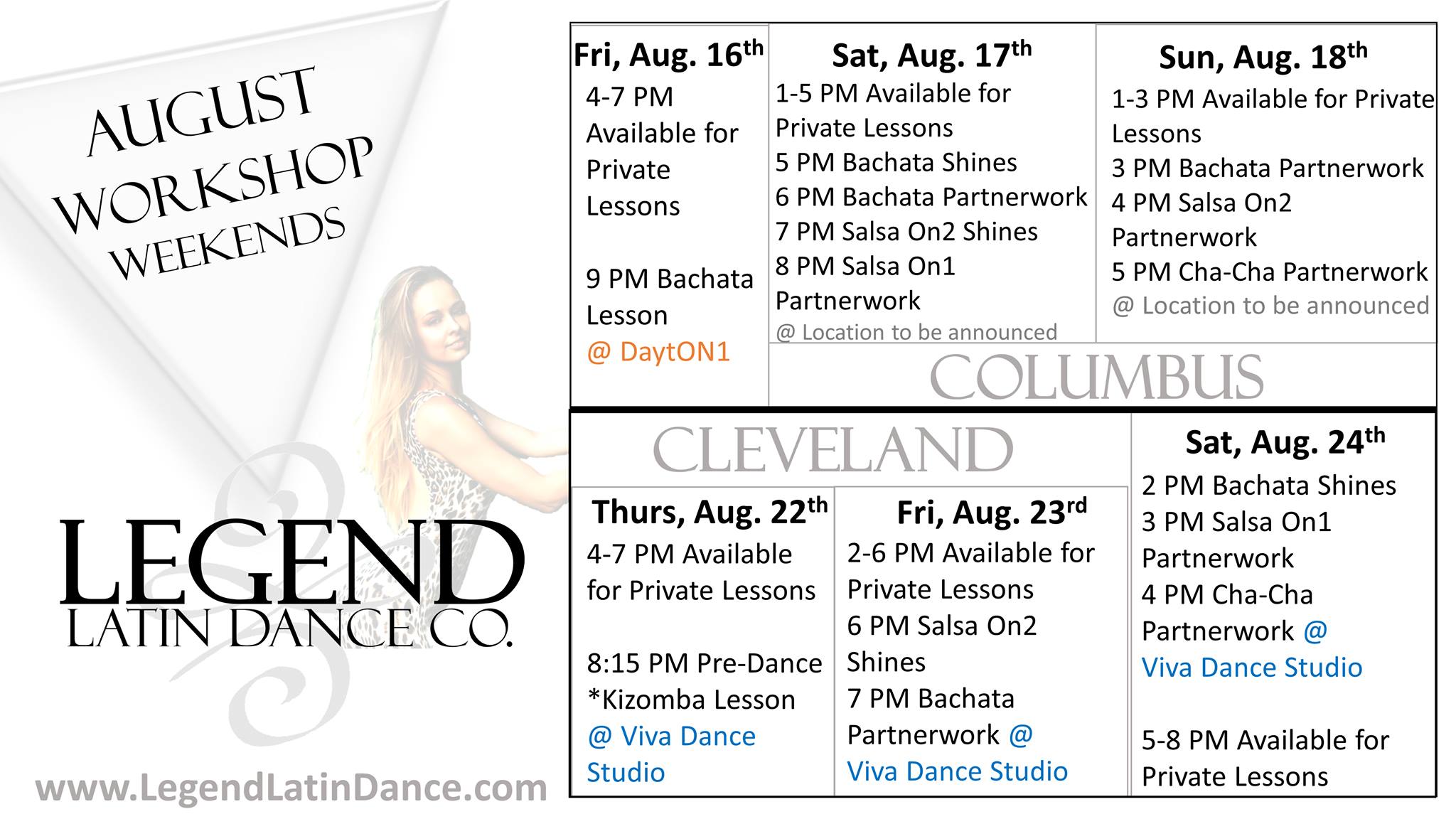 Legend Workshops in Columbus
