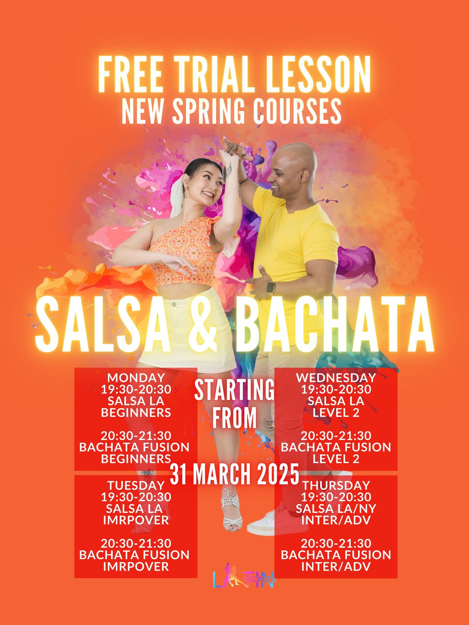 NEW SPRING COURSES: SALSA & BACHATA TRY OUT