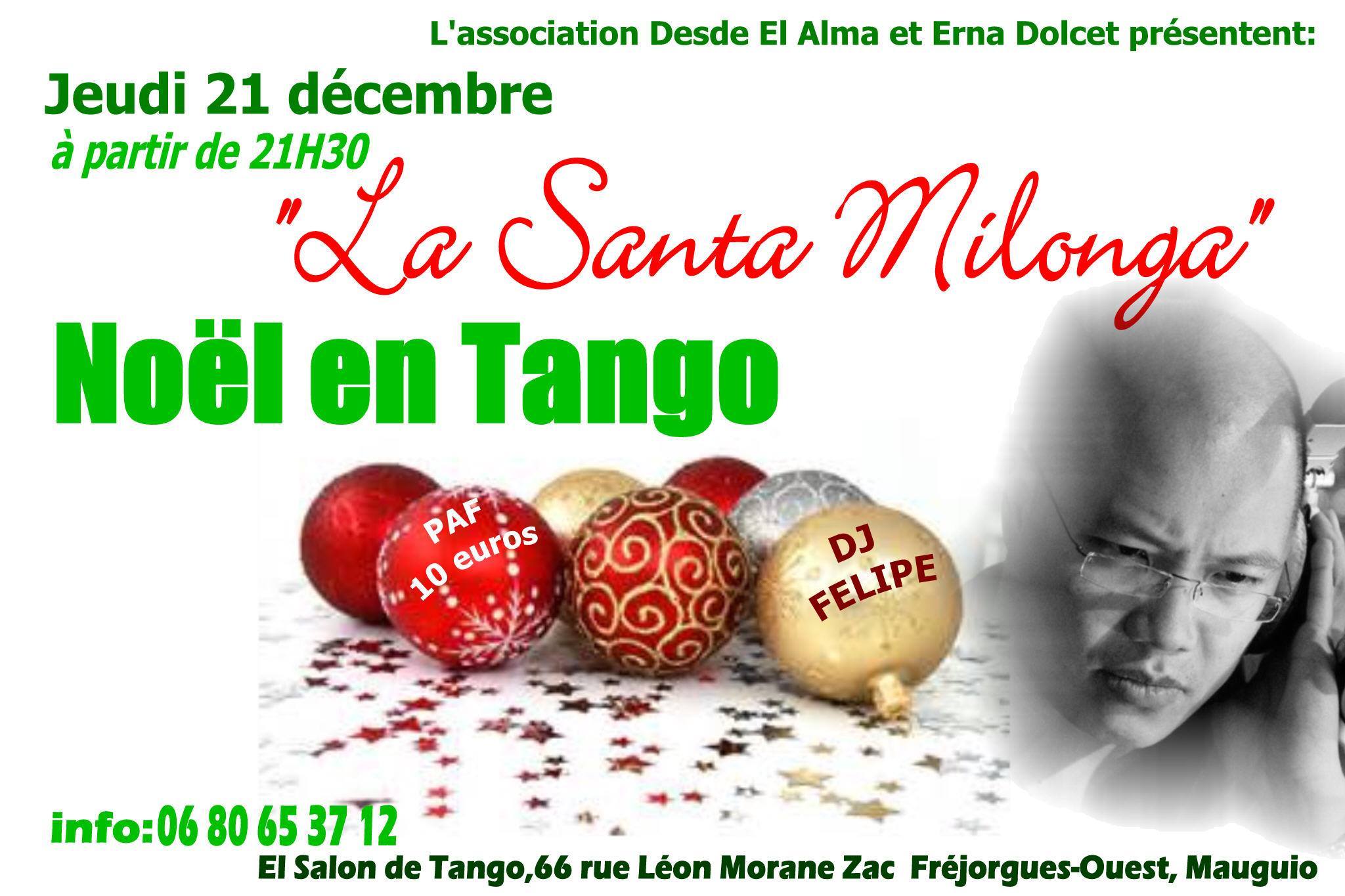 La Santa Milonga * Noël en Tango