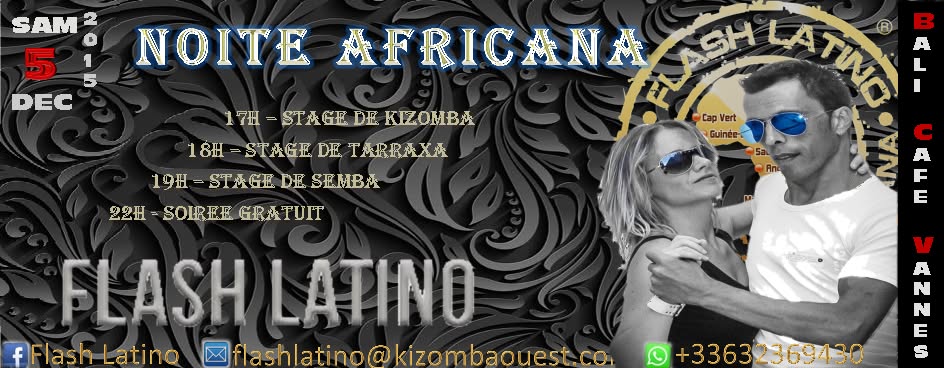 Stages de kizomba + Soirée Afrolatino (gratuit) au Bali Café à Vannes