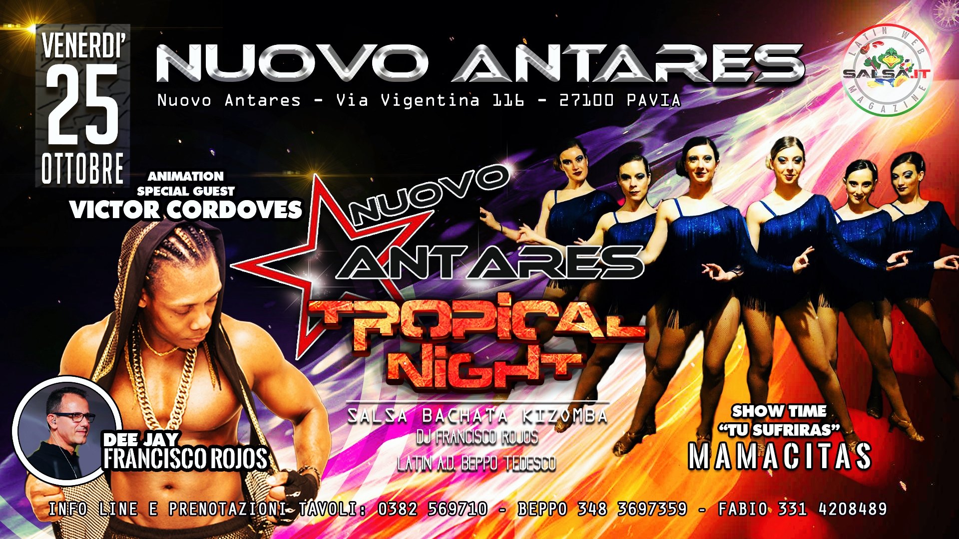 Venerdi 25 ottobre* Antares*pavia tropical Latin night