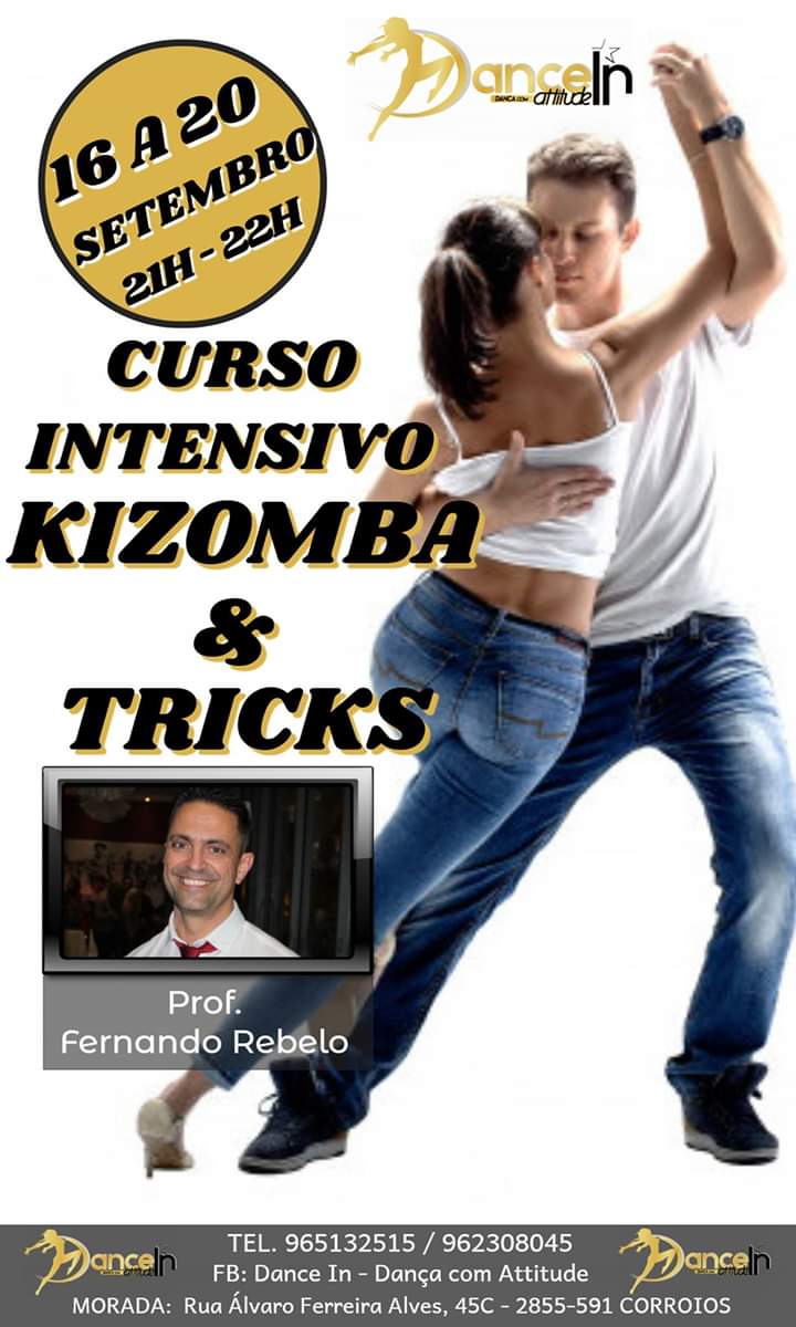 CURSO KIZOMBA & TRICKS (NÍVEL INTERMÉDIO) @ DANCE IN