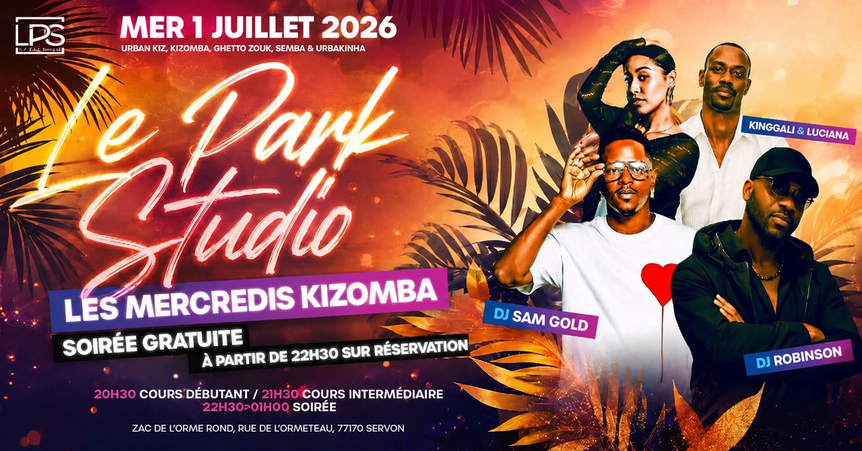 Mercredi 1er Juillet - Les Mercredis Kizomba - Park Studio