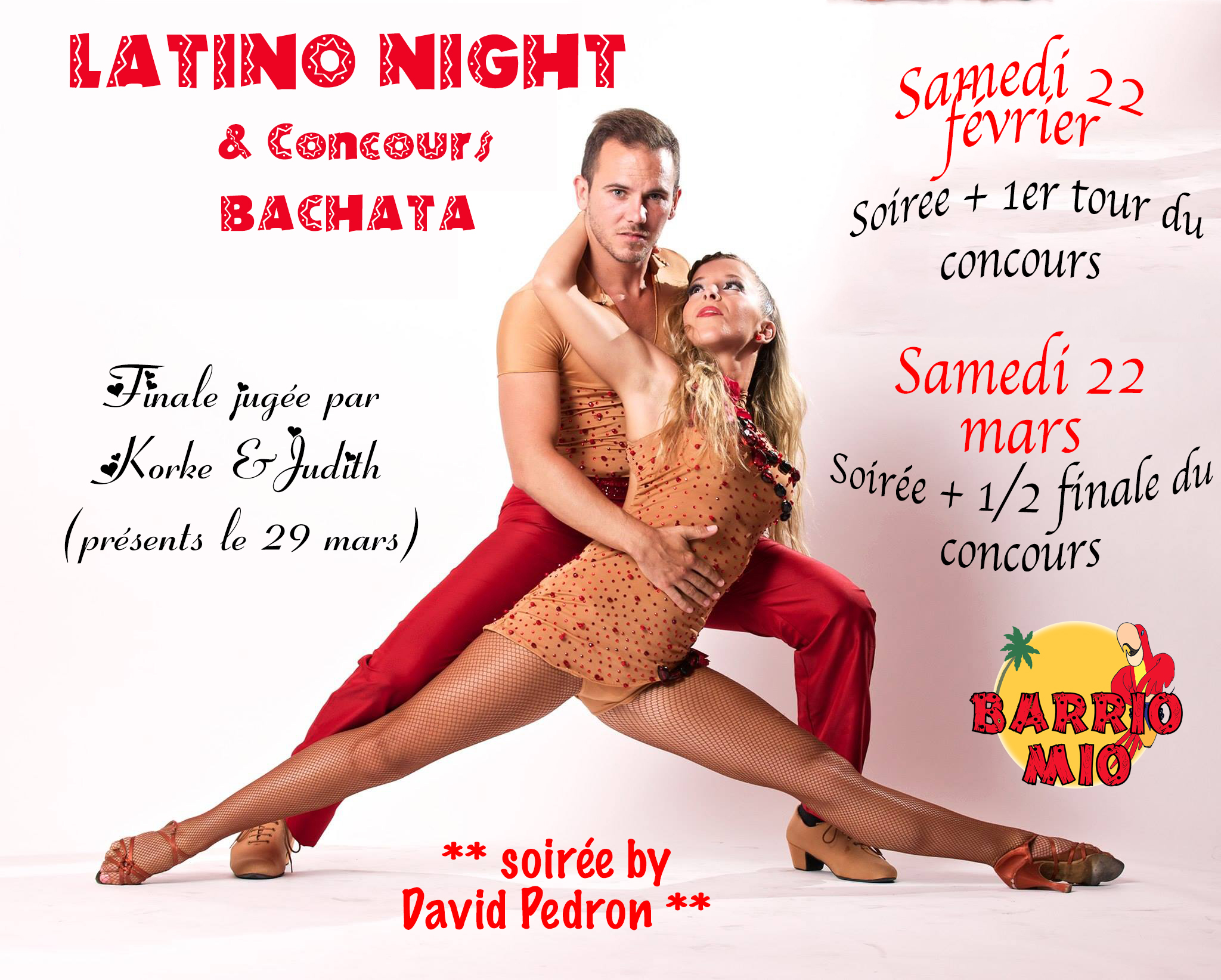 ▹ ►▹ LATINO NIGHT + 1 2 finale CONCOURS BACHATA cours Fabrice & Joana
