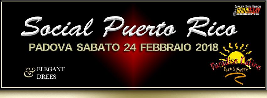 Social Puerto Rico Sabato 24 Febbraio Padova