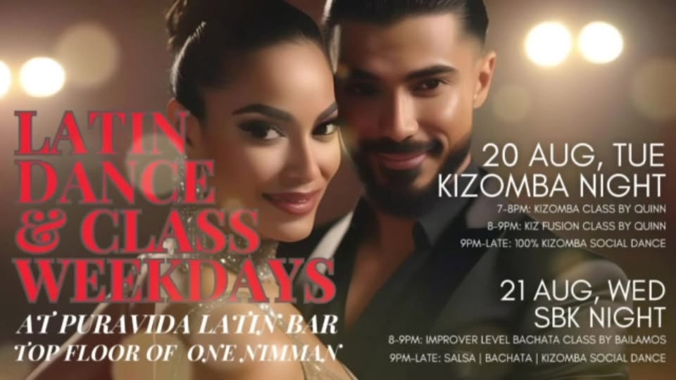 LATIN DANCE & CLASS WEEKDAYS @PURAVIDA ONE NIMMAN