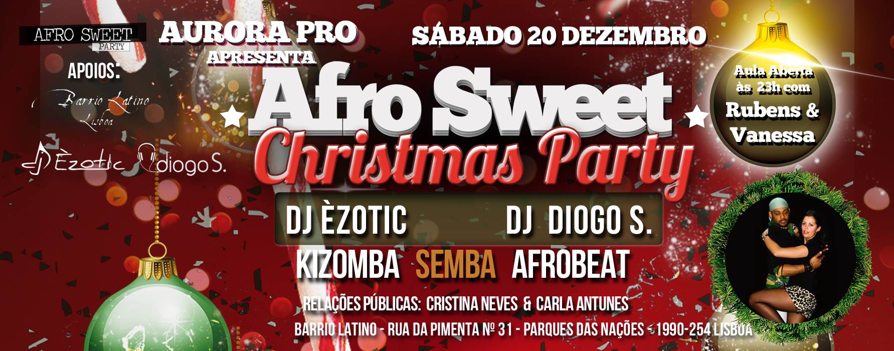 AFRO SWEET CHRISTMAS PARTY ۞ BARRIO LATINO ۞ 20 DEZEMBRO