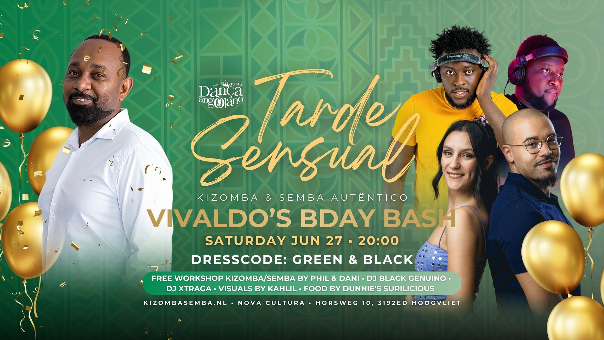 The Kizomba-Semba Night-Vivaldo’s Birthday BASH-Tarde Sensual 27-06-2026