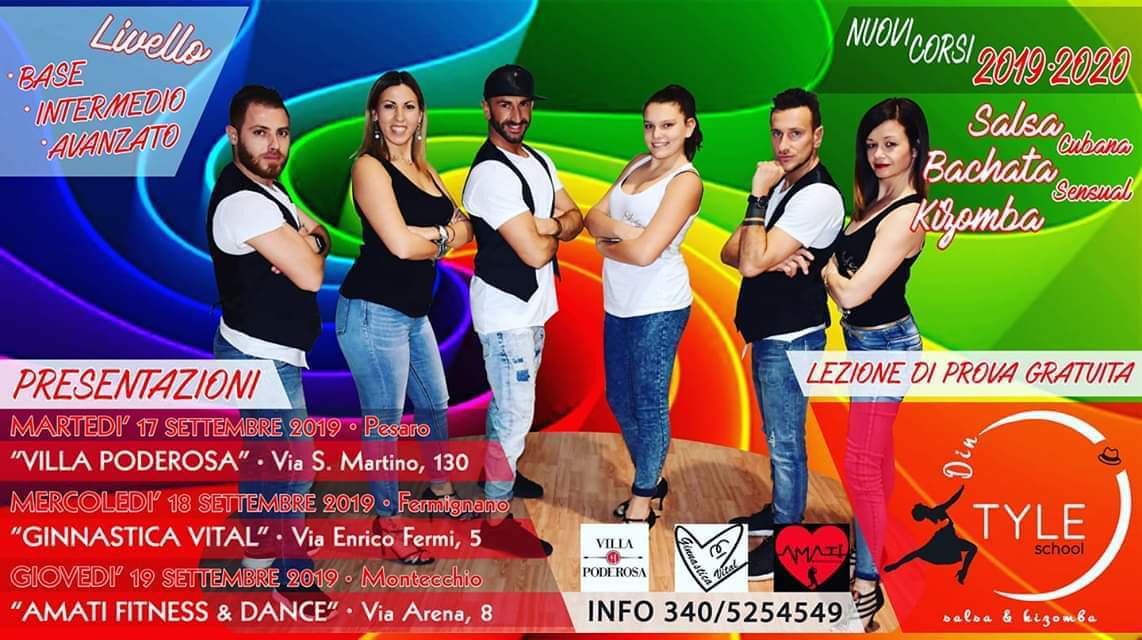 NUOVI CORSI 2019 20 SALSA CUBANA BACHATA KIZOMBA