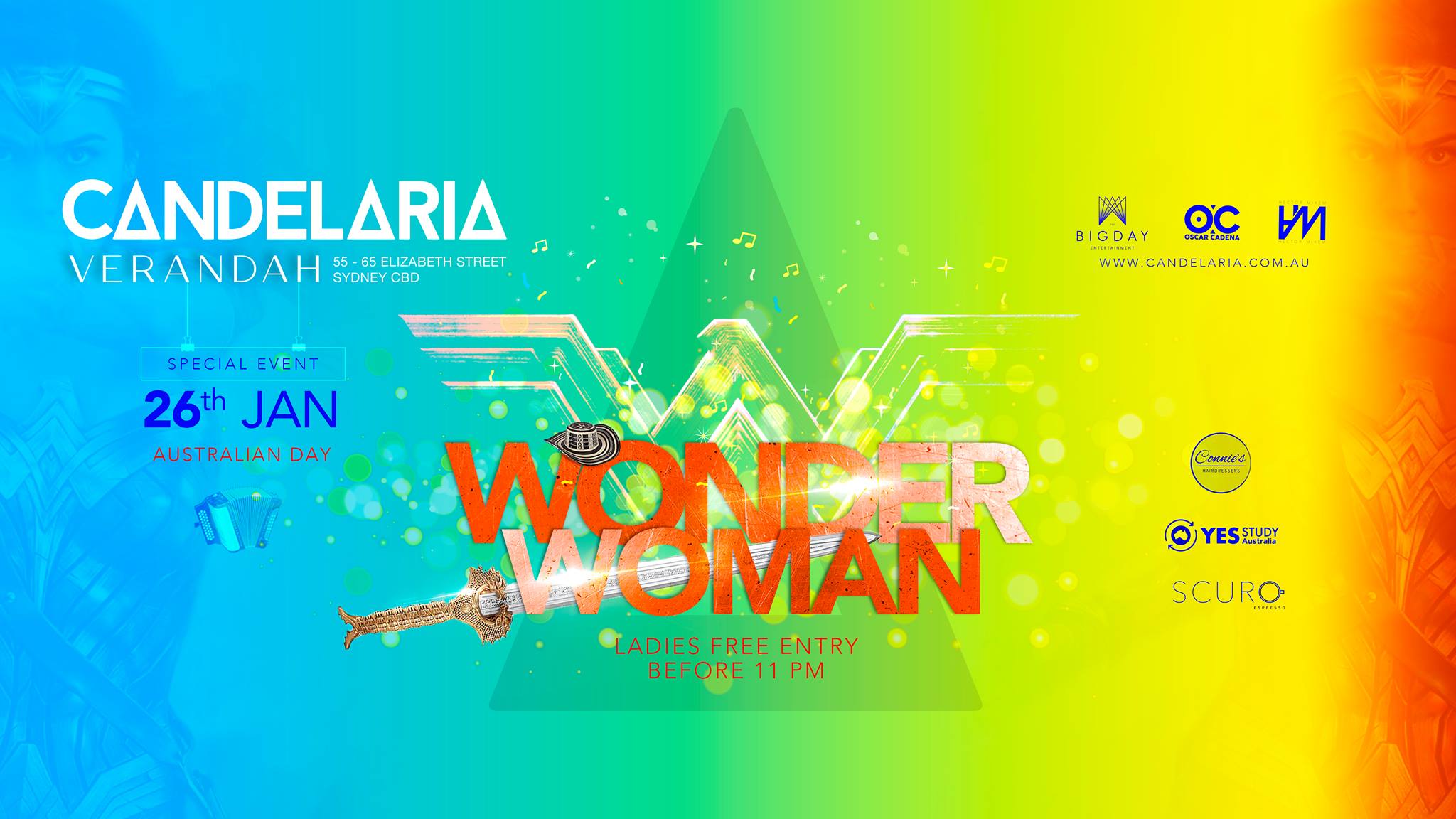 WonderWoman - Ladies Free entry before 11PM.