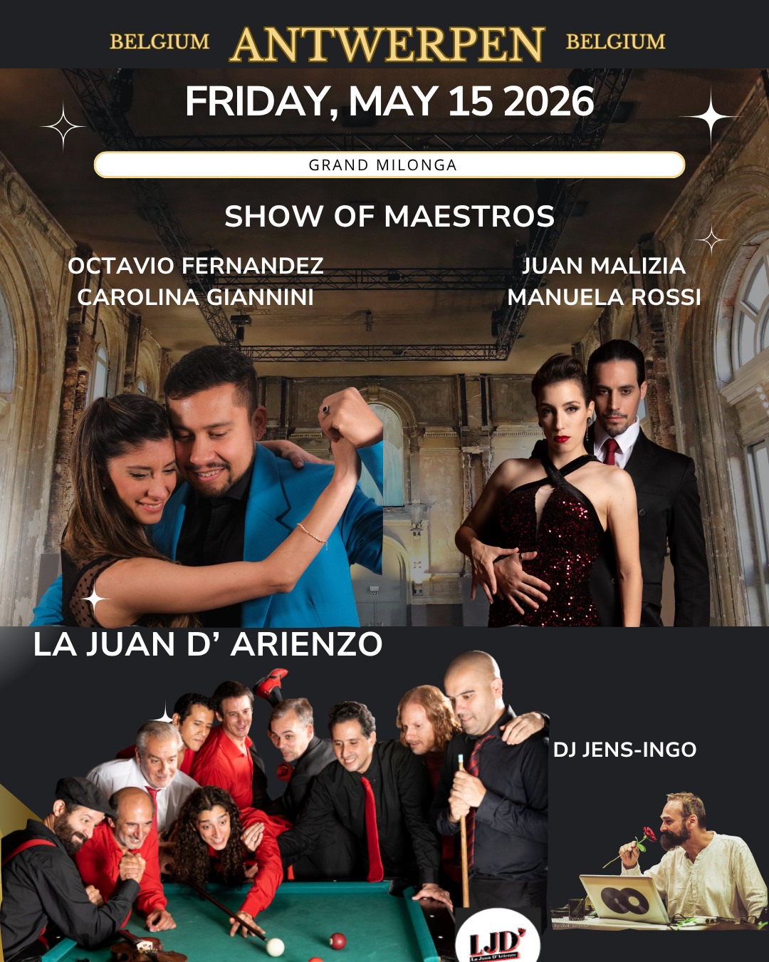 Antwerp Tango Festival 2026 : FRIDAY, May 15