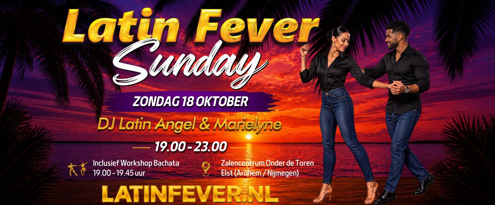 🌴🌞 Zondag 15 november - Latin Fever Sunday - incl. workshop Elst (Arnhem Nijmegen)