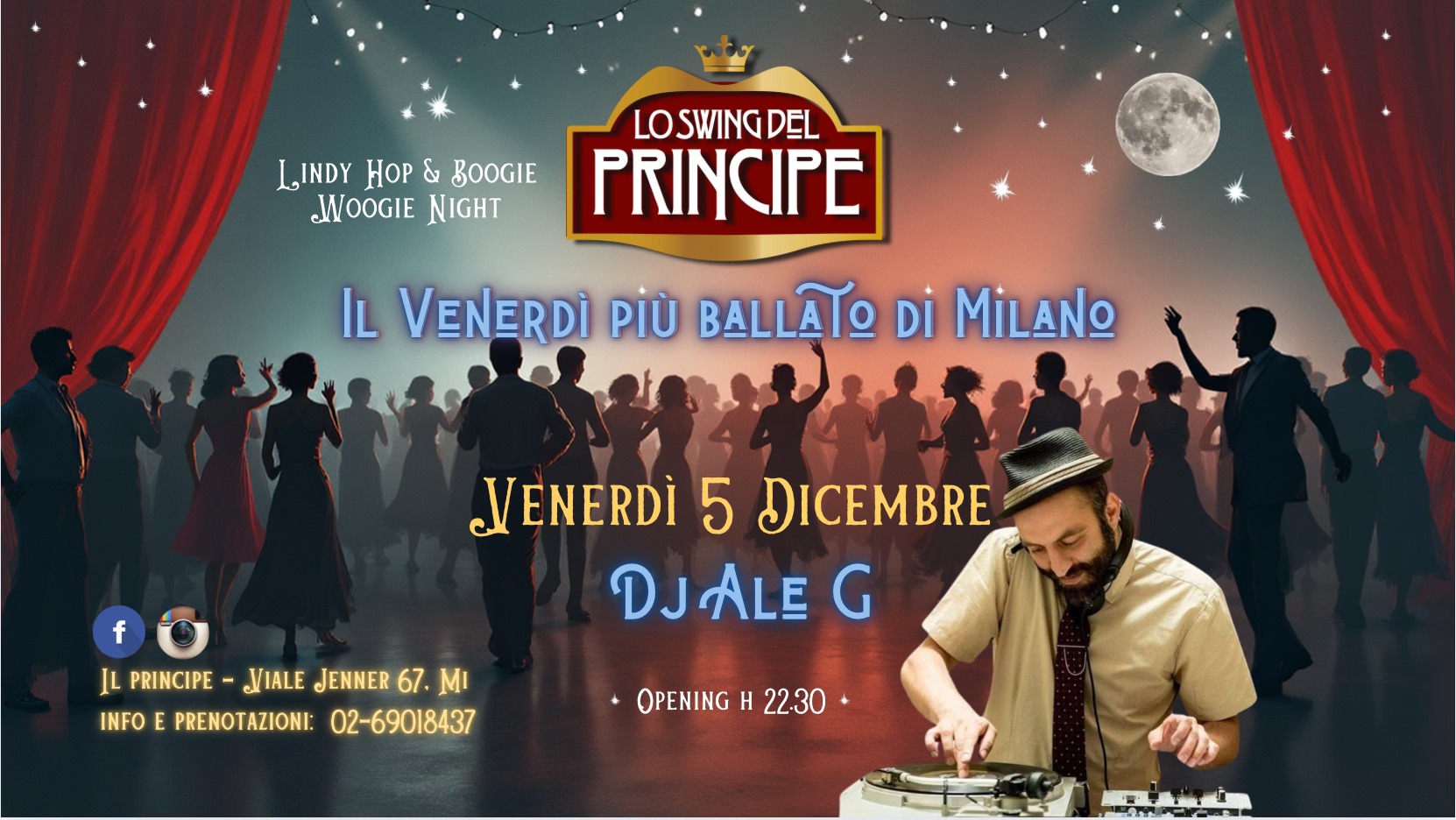 ☆ Lo Swing del Principe ☆ Lindy Hop & Boogie Woogie Night ☆ EVENTO SPECIALE ☆ Dj ALE G ☆