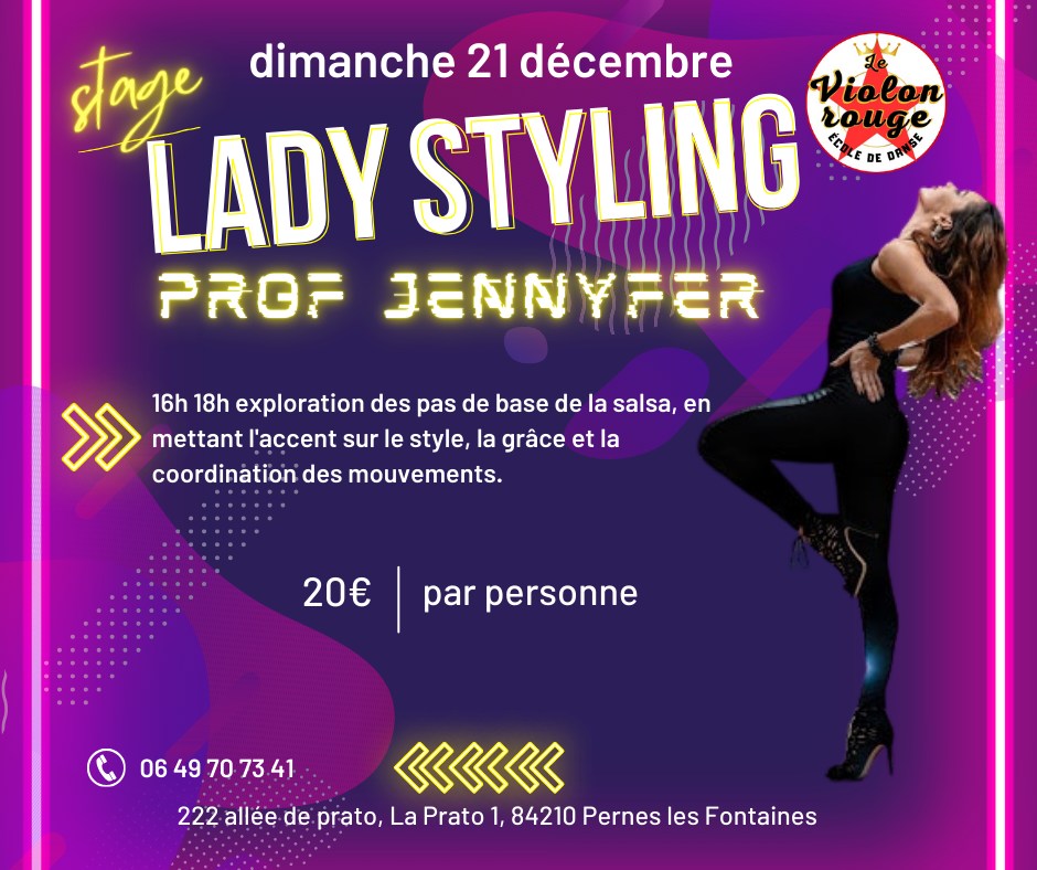 STAGE Lady's Styling avec JENNYFER au Violon Rouge