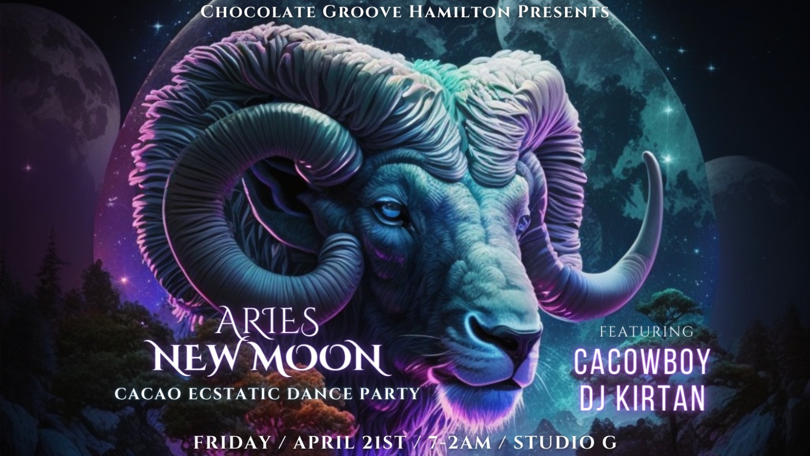 Chocolate Groove Hamilton - NEW MOON IN ARIES - Ecstatic Dance Party