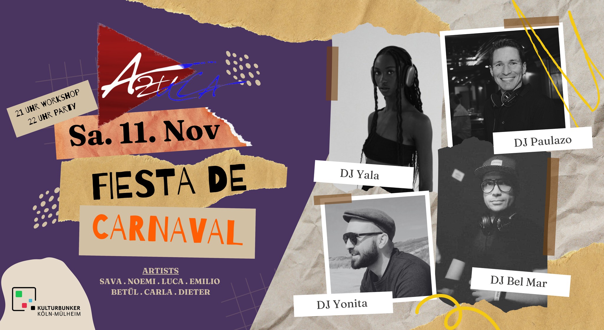 AZUCA Cuban Salsa & Timba Party 11.11 Fiesta de Carnaval