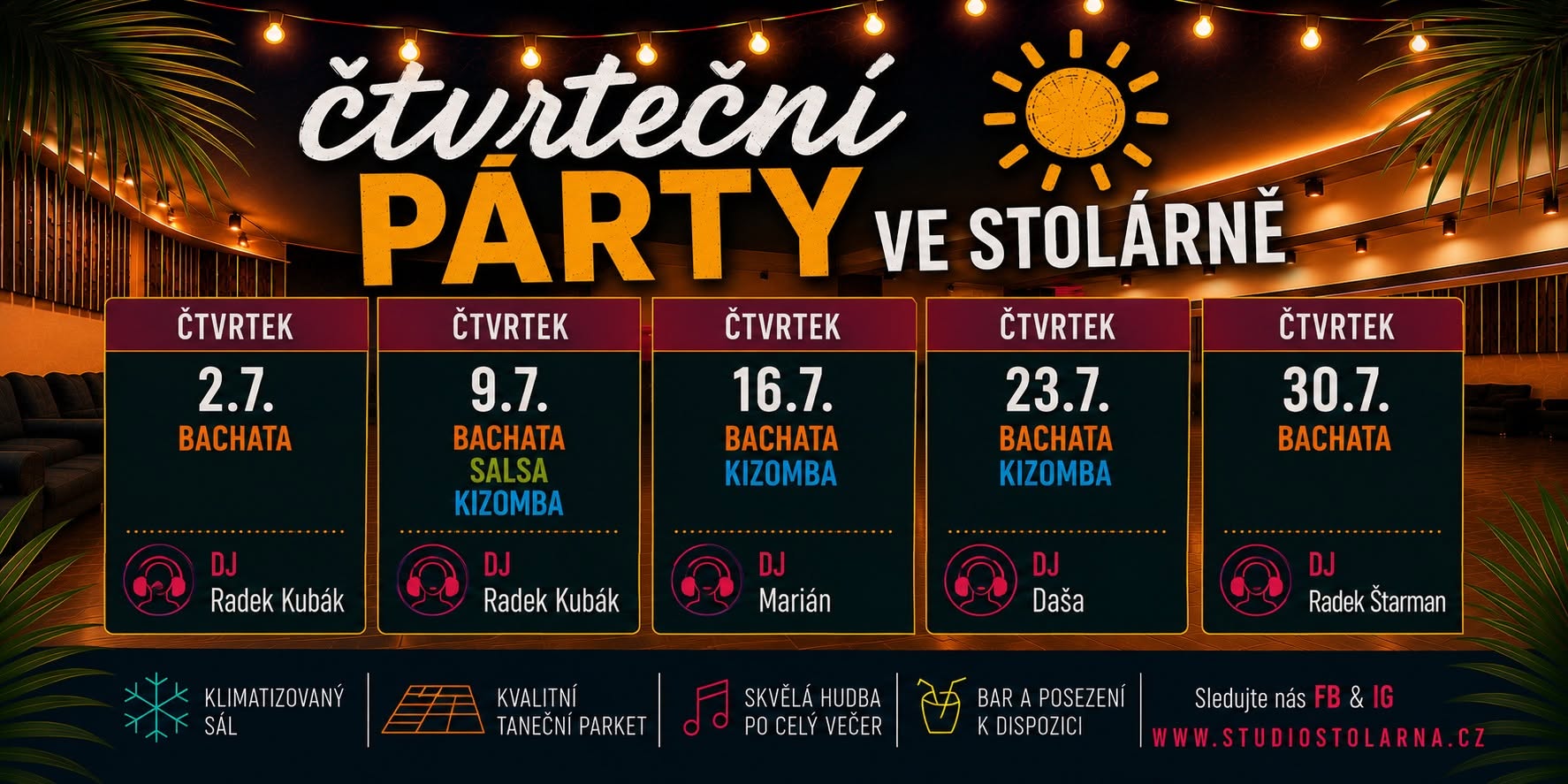 Čtvrteční párty ve Stolárně