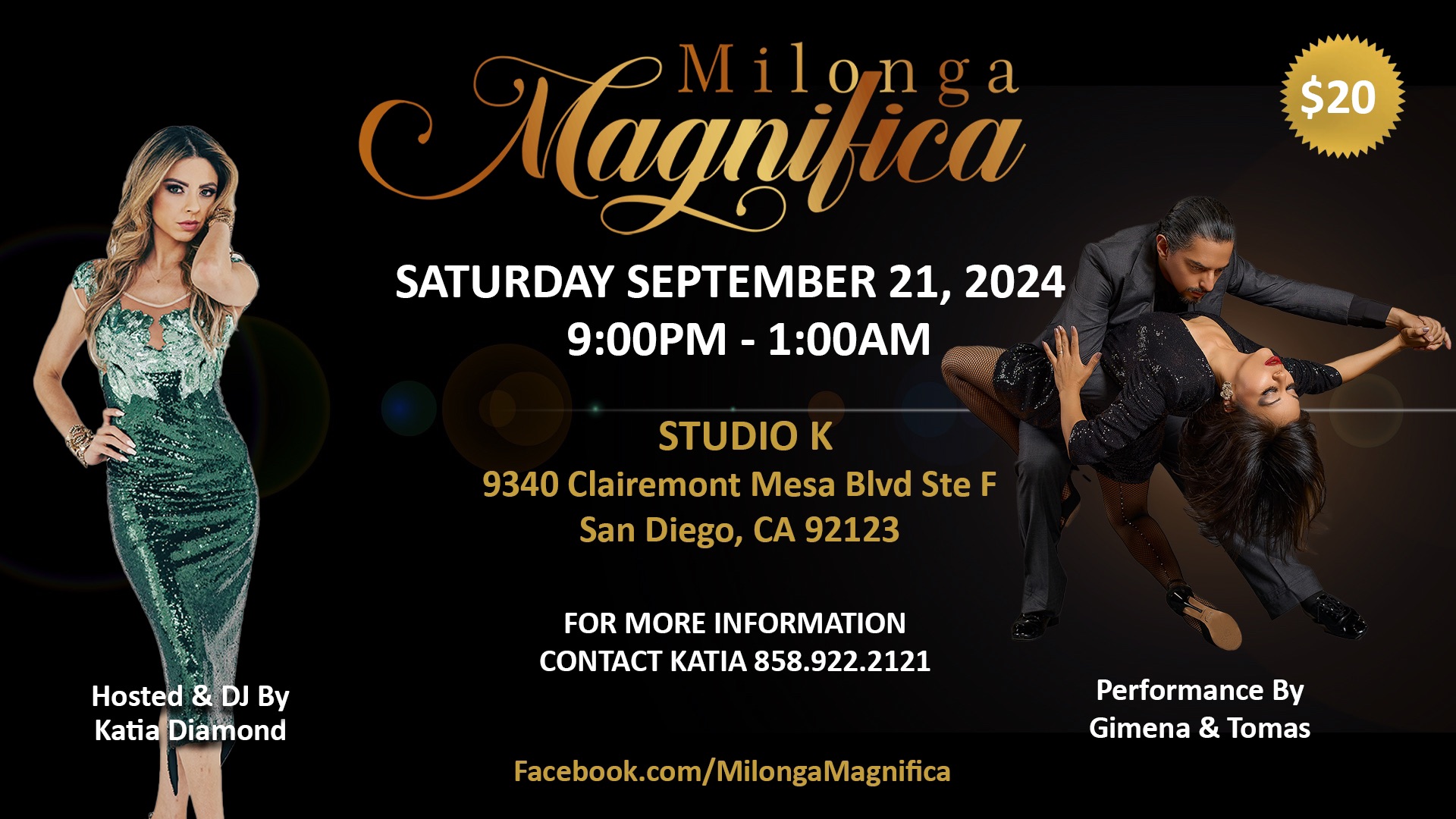 Milonga MAGNIFICA, Performance by Tomas and Gimena, Sat Sep 21st