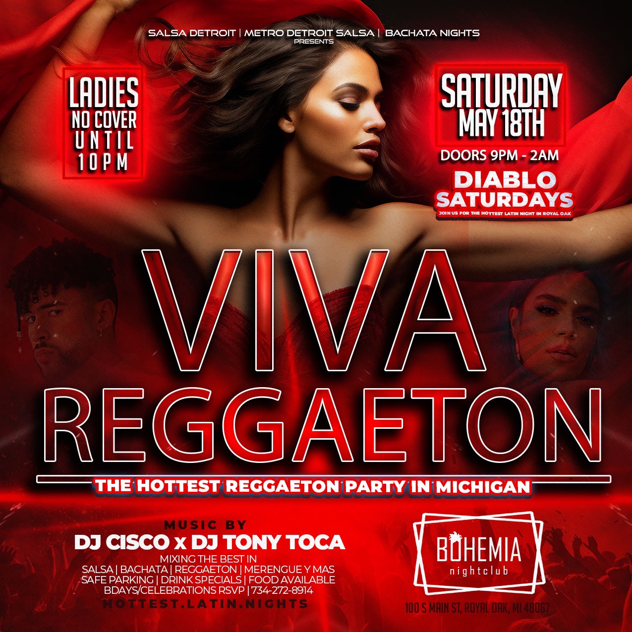 Viva Reggaeton at Bohemia Nightclub in downtown Royal Oak