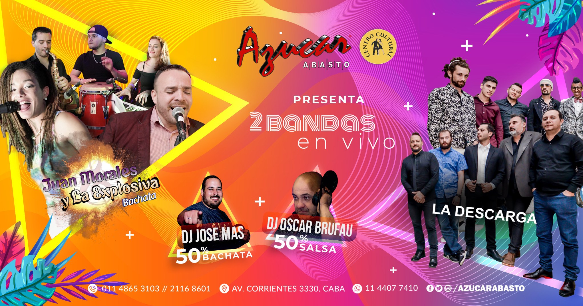Feriado de Bachata y Salsa 50 50 La Explosiva y La Descarga